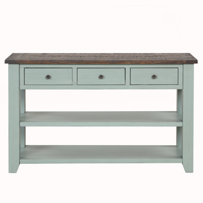 Wood Top Console Table, Easy to Assemble
