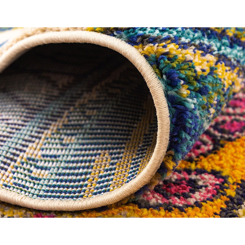 Tapis crème Eddins, Rond 8 pi