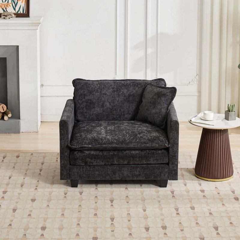 Fauteuil en chenille, Noir