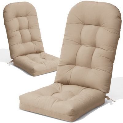 Ensemble de coussins de siège / dossier Adirondack d'extérieur de l 20 po x P 20 po x H 4 po (ensemble de 2)