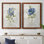Blue Linen Peony - ensemble de 2 reproductions d'art