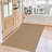 Machine Washable Cotton Area Rug with Non-Slip Backing， Tan/Brown-1340317806