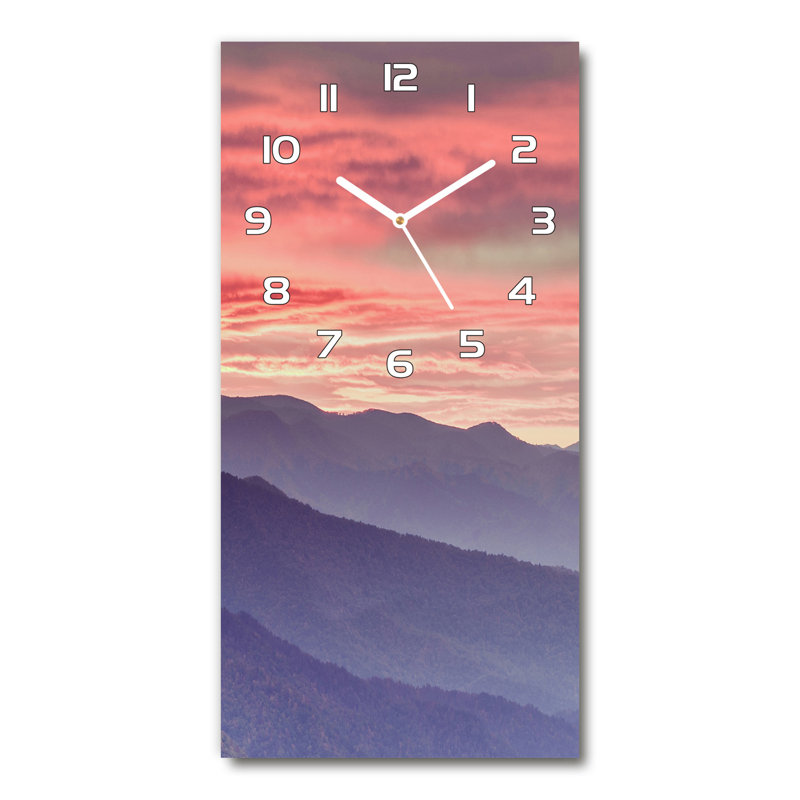 Jameil Glass Wall Clock, Pink/Purple/White