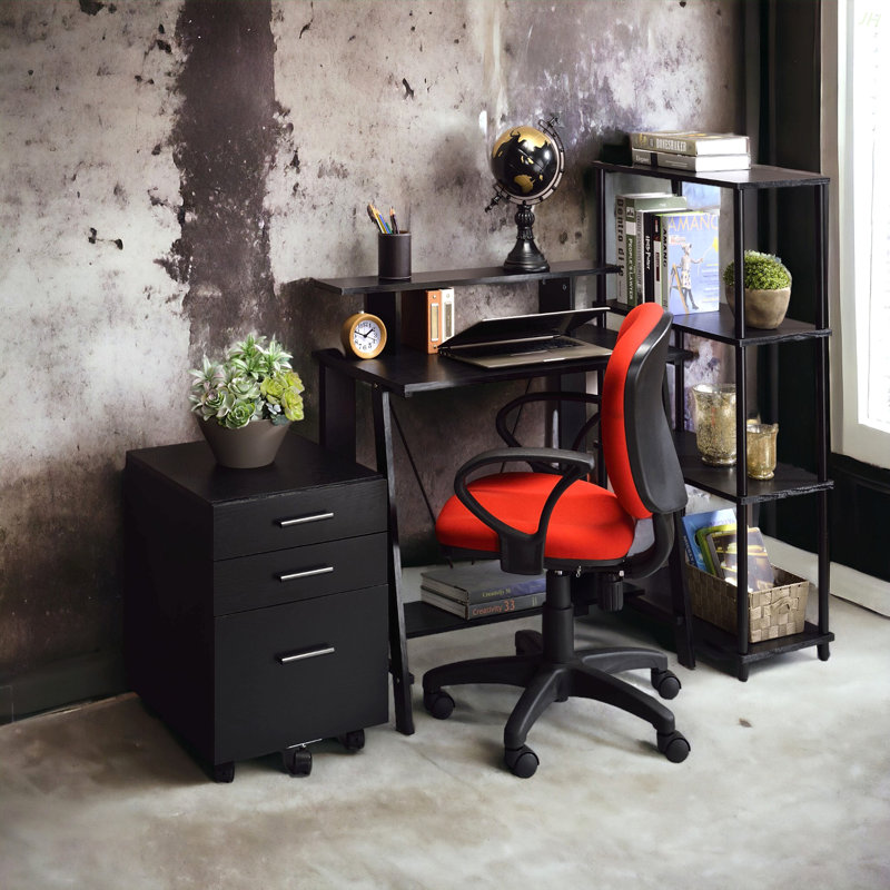 Black Finish Writing Desk, Black