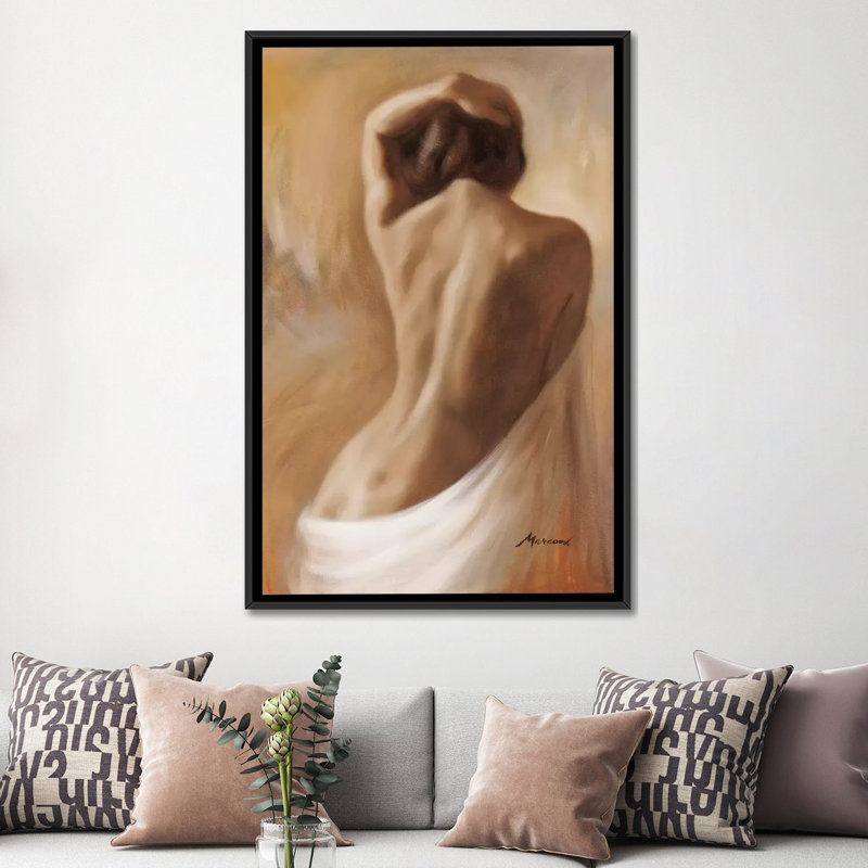 «Figurative One» par Julianne Marcoux - impression sur toile tendue, H 48 po x l 32 po x P 1,5 po, Toile avec cadre noir