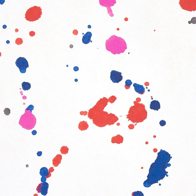 Papier peint Schumacher x Porter, Rouge/bleu