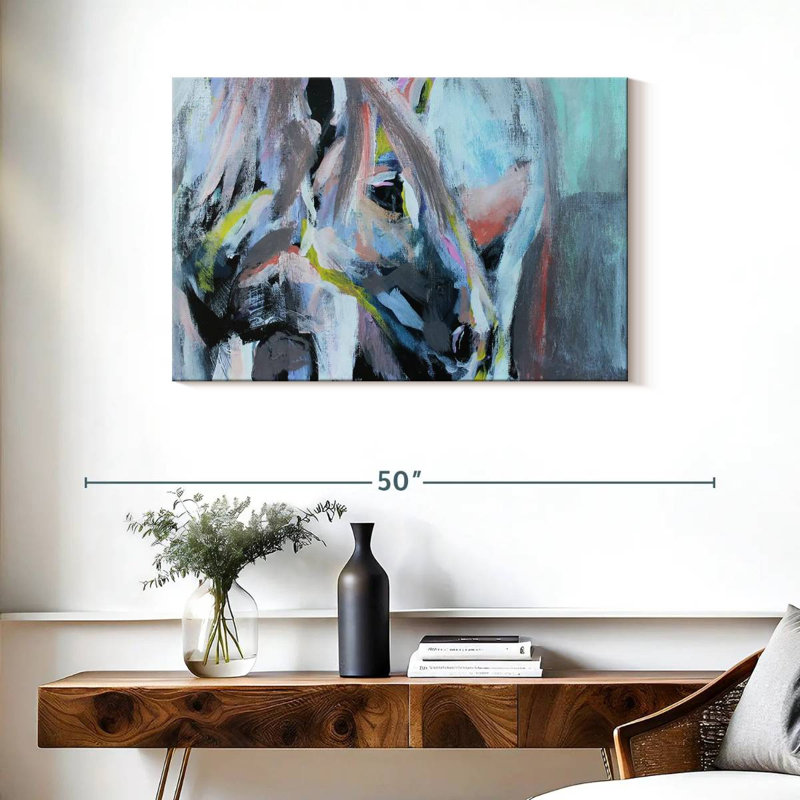 Peinture de cheval I, H 24 po x l 36 po