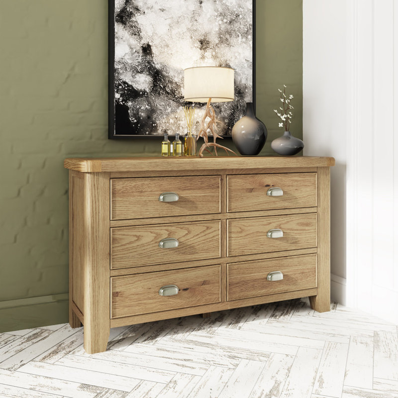 Harringworth 140cm W- 6 Drawer Chest of Drawers