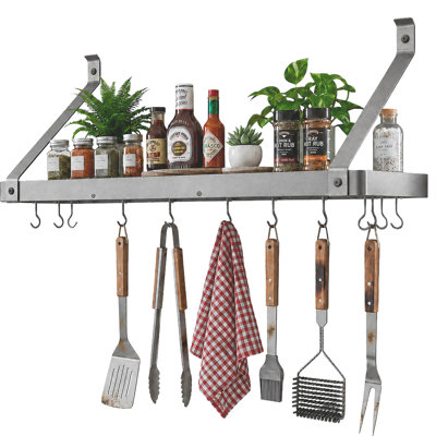 Gourmet Handcrafted Wall Mounted Pot Rack