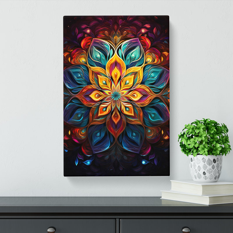 Mandala Abstract No.2 - No Frame Print, 50cm H x 35cm W x 3cm D