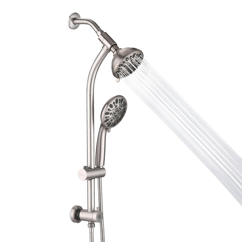 Rain Dual Shower Head 1.8 GPM GPM, Brushed Nickel