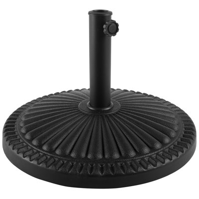 Charmecia Outdoor Umbrella Base - 39lbs Heavy-Duty Resin and Cement Weighted Patio Umbrella Stand for Table and Freestanding Umbrellas by Pure Garden -  Arlmont & Co., 2EC8165560ED4D39A1C321AE80FA0B93