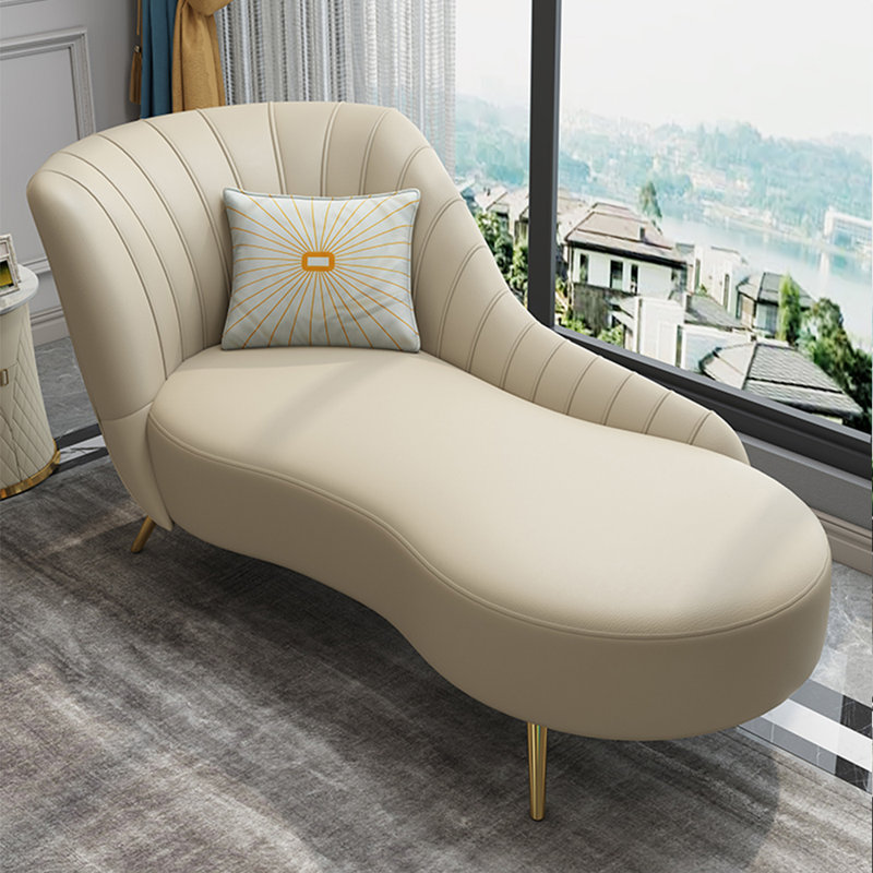 Chaise longue de loisir en cuir synthétique, Accoudoir à gauche (vu de face)
