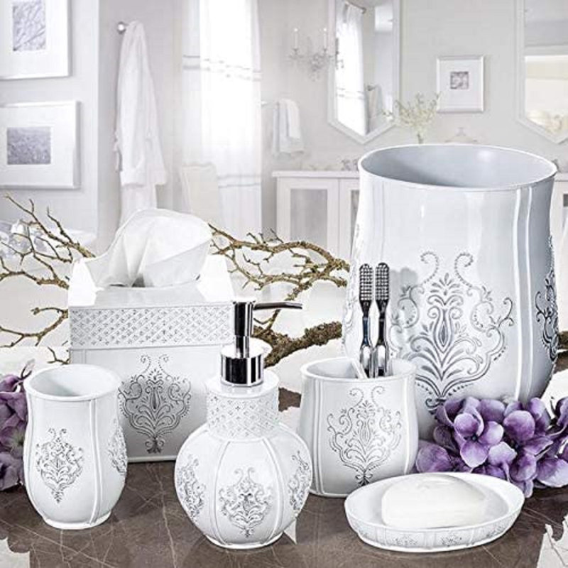 Ensemble d'accessoires de salle de bain nickel brossé 4 pièces