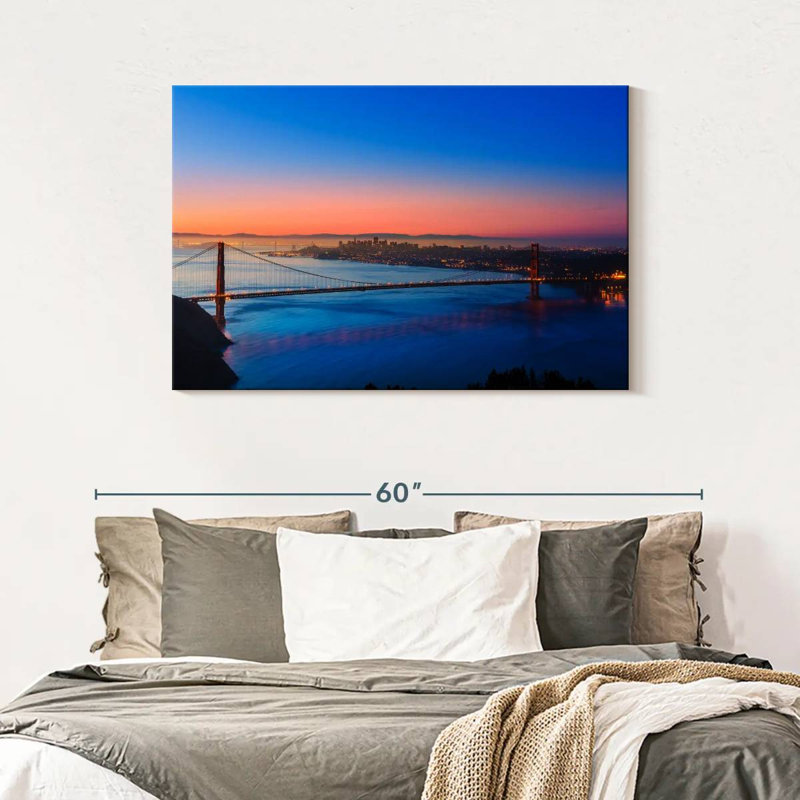 Lilie Golden Gate Bridge Nightfall, 30" H x 45" W