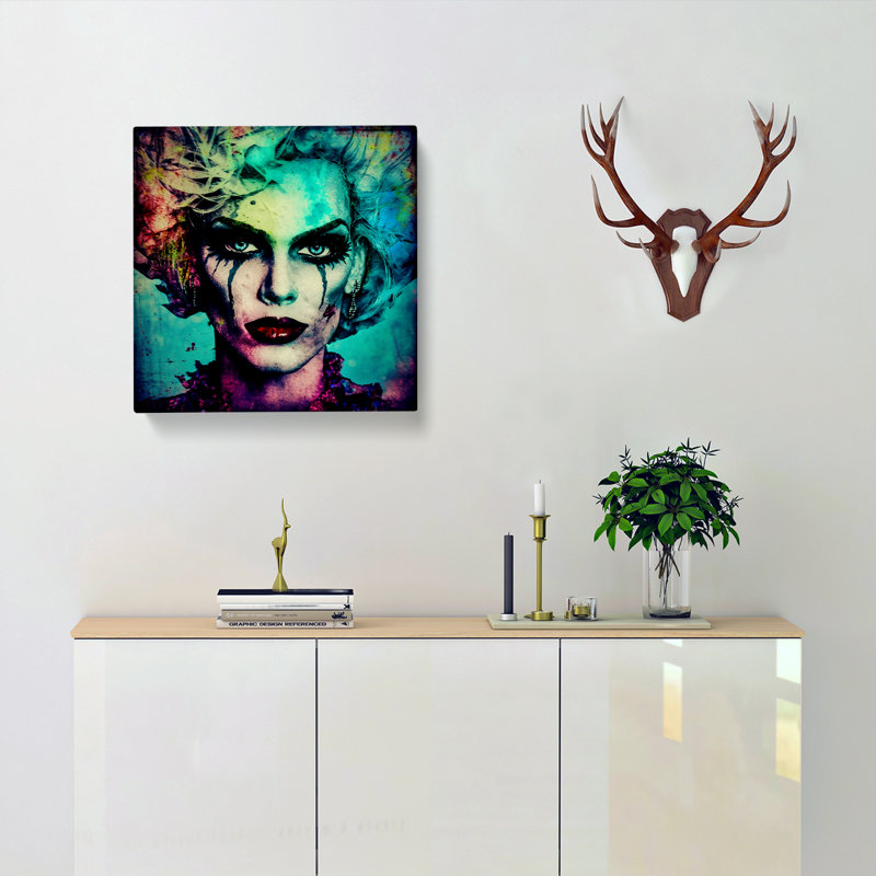 Drag Queen Grunge Art - Wrapped Canvas, 35cm H x 35cm W x 3cm D