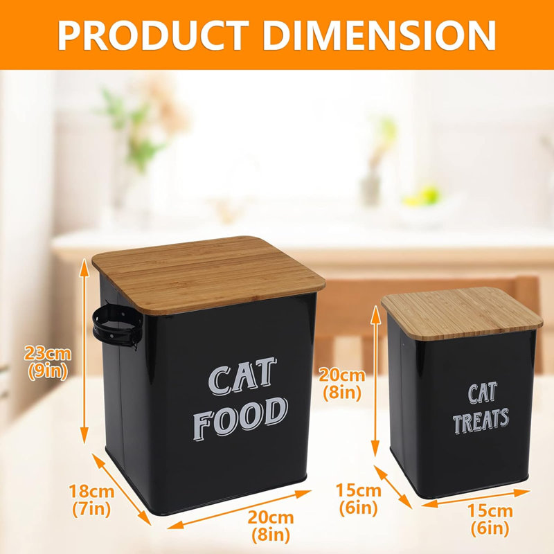 6,61 lb Contenant alimentaire, Noir