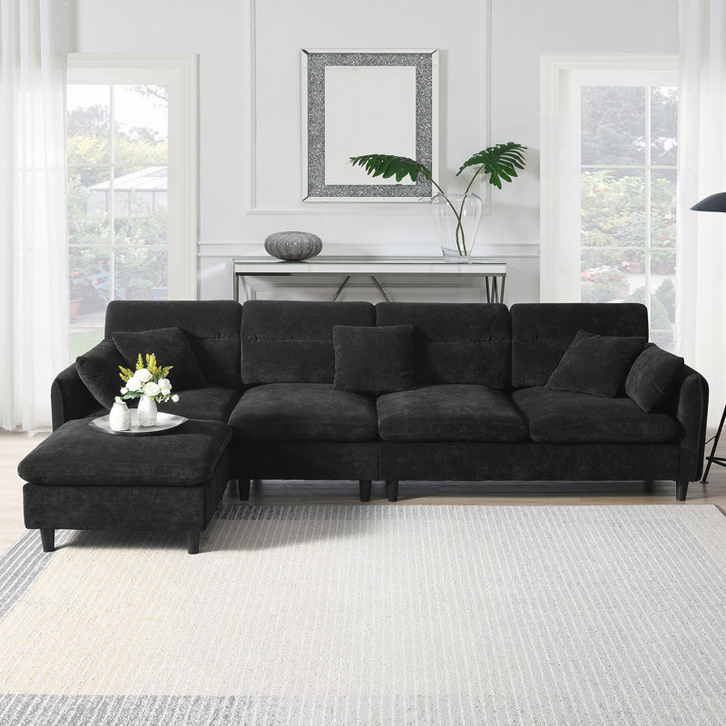 Canapé modulaire convertible Modern, Noir