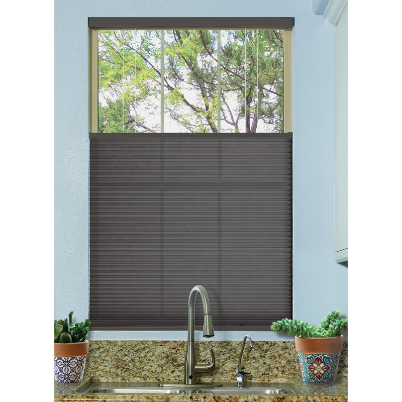 Store alvéolaire semi-transparent sans cordon, 72", 58", Anthracite