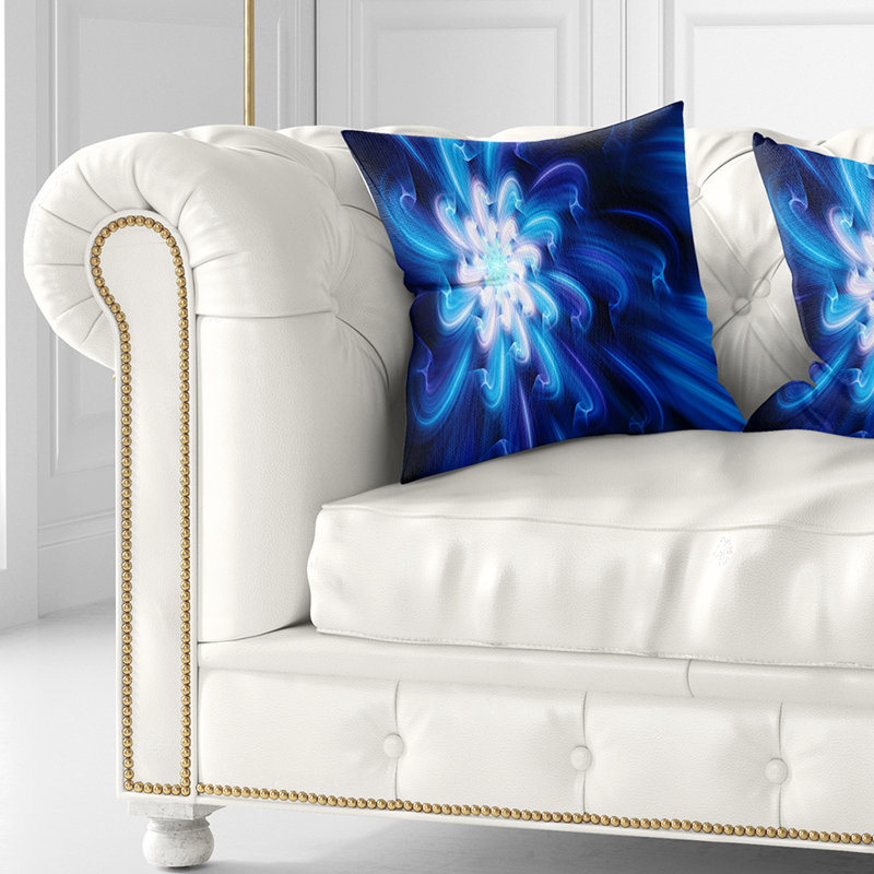 Pétales de fleurs - Coussin imprimé floral, 16 po x 1 po, Floral 4, Vert