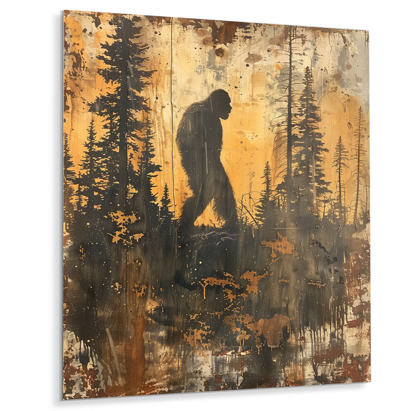 Chupp - Bigfoot Wall Art Living Room, Métal métal, H 20 po x l 12 po x P 1 po