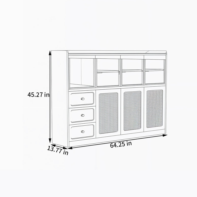 Babin, H 45,27 po x l 64,24 po x P 13,77 po