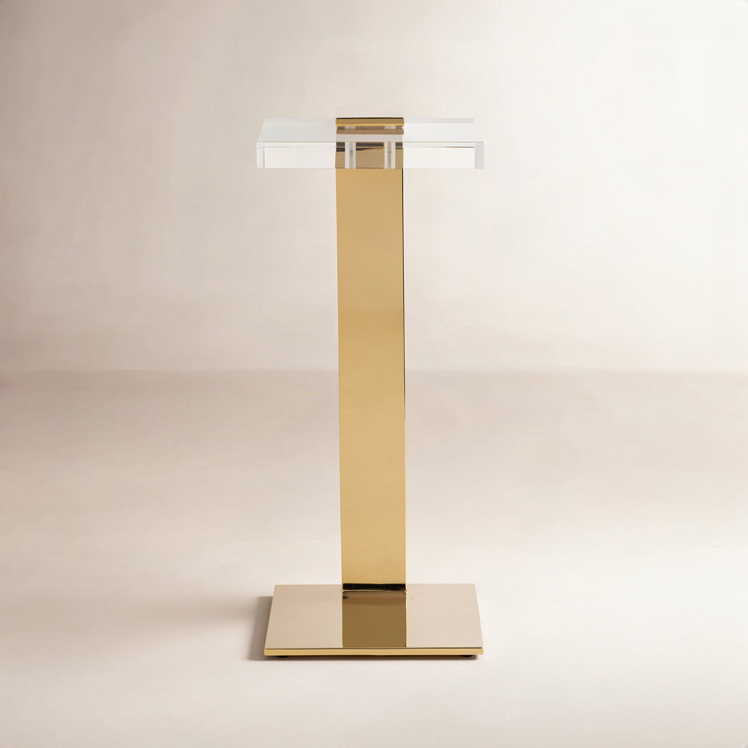 O'Hara End Table, Clear, Gold