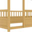 Structure de lit simple, clôture haute, couleur naturelle maison, pin, conception stable, lit d'entrée spacieux, structure en bois de 20 pouces, bois de pin, décoration de chambre à coucher-192555917