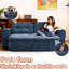 Upholstered 48.13 " Linen Sofa Bed