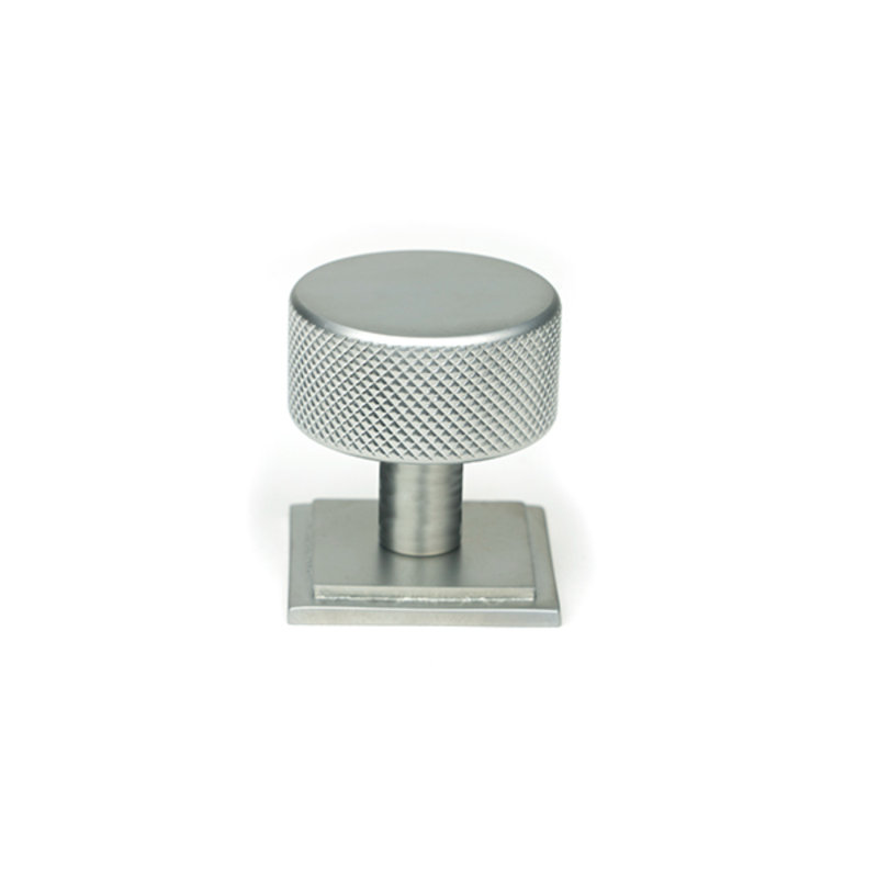 32mm Square Knob, Satin Chrome