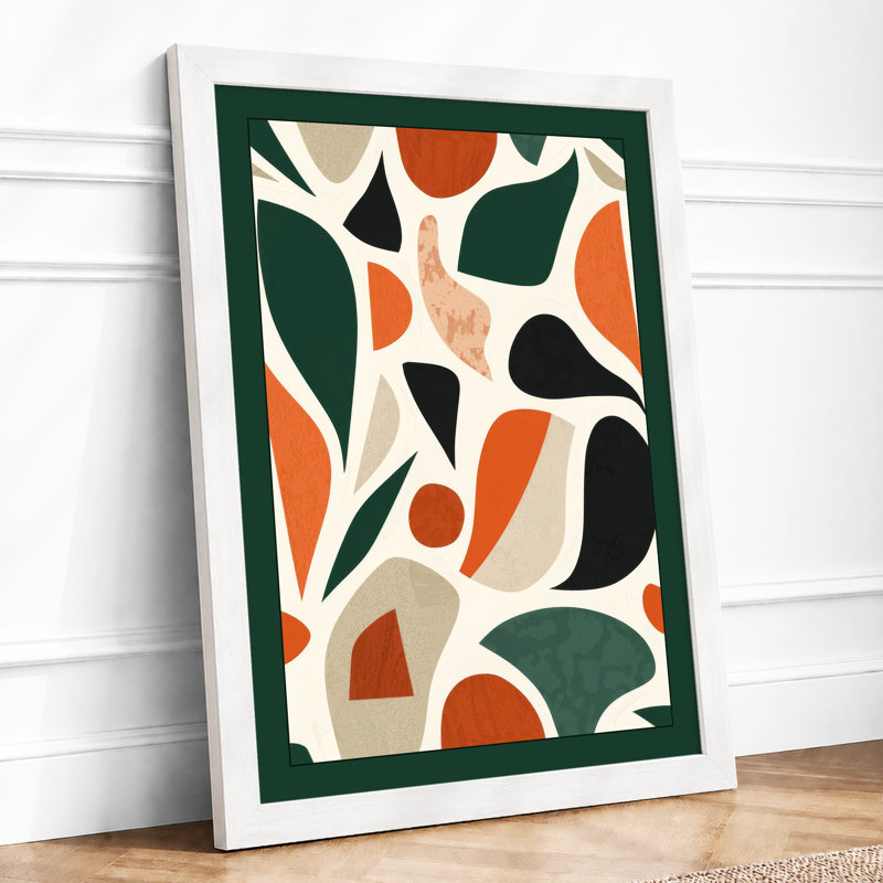 Scattered Forms Geometric - Print, A1 - 84.1 x 59.4 cm, White