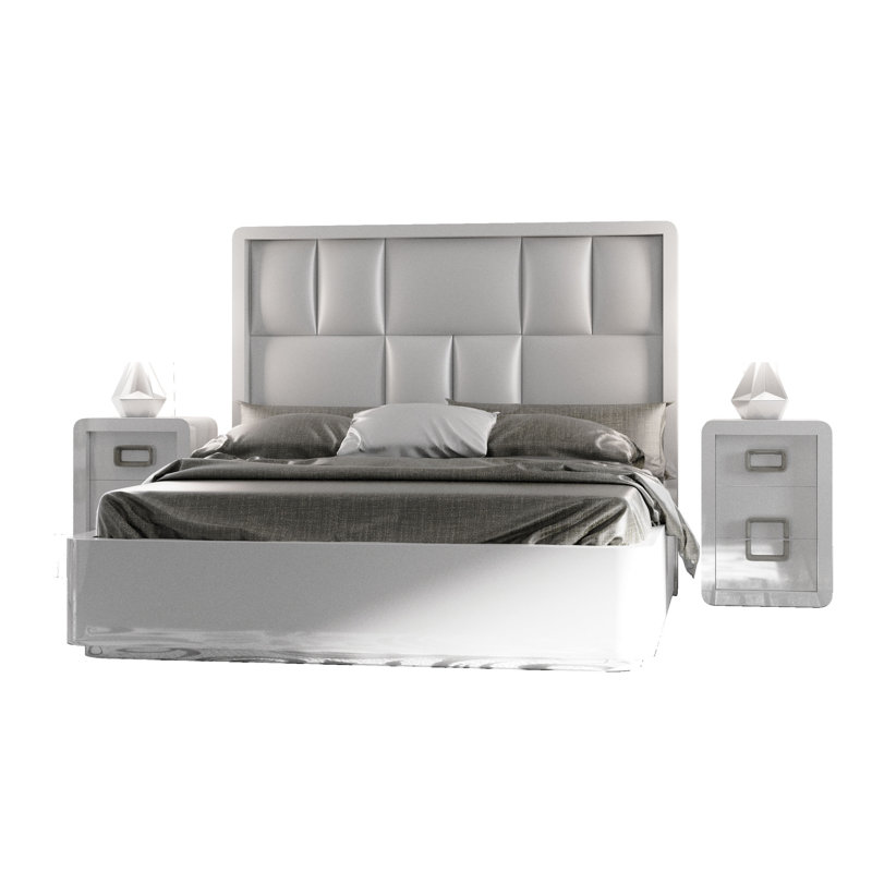 Ensemble de chambre à coucher tapissier Annalya, Mat, Très grand
