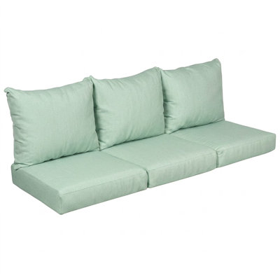 Sunbrella Outdoor Solid Deep Seating Sofa Pillow and Cushion Set
