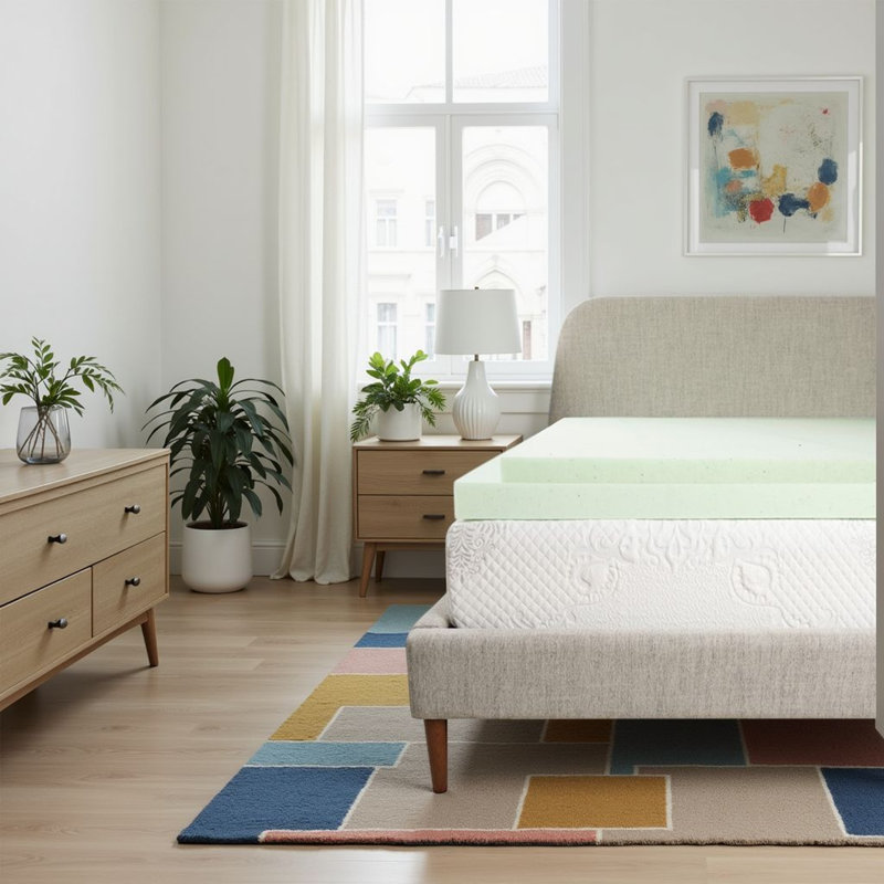 Cool Gel Memory Foam Mattress Topper, Twin, 2"