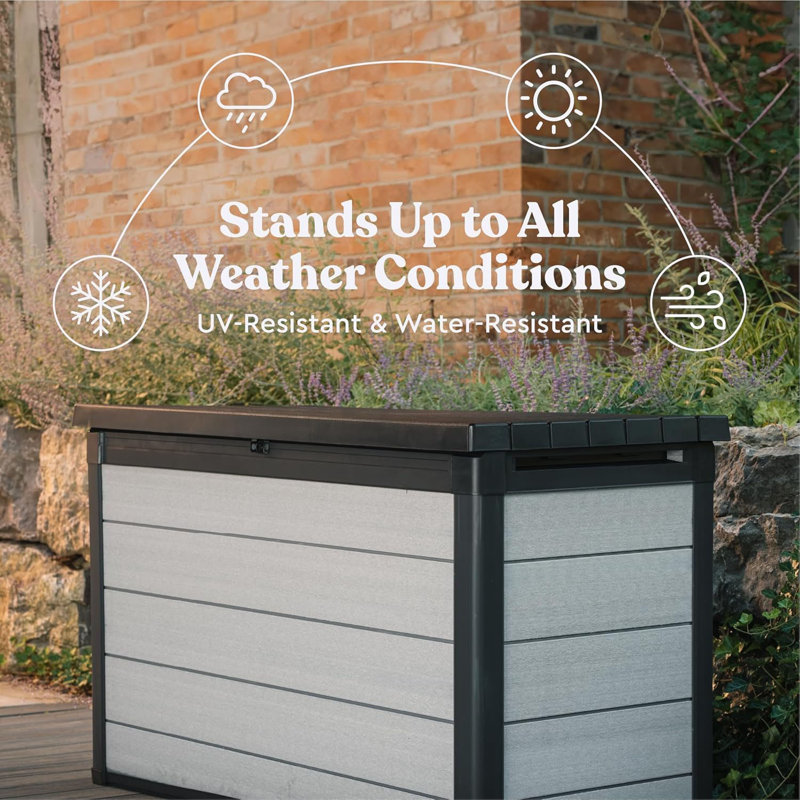 Keter Denali 200 Gallon Gray Lockable Resin Deck Box