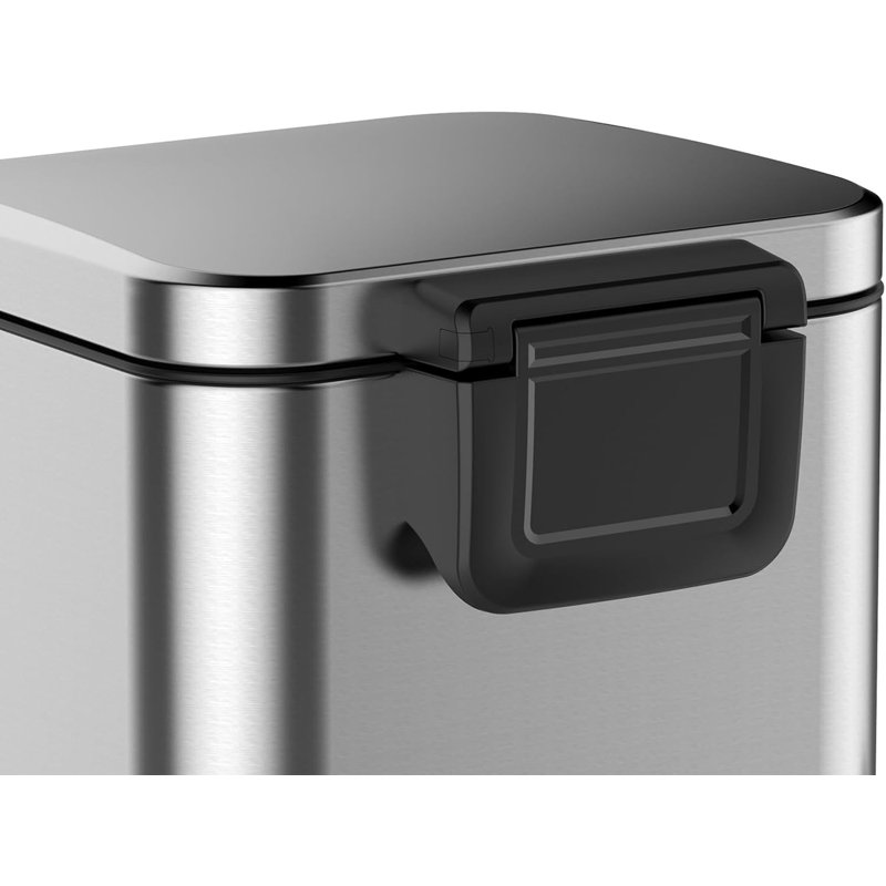 30 Liter/8 Gallon Trash Bin, Stainless Steel Trash Can