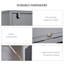 Bureau convertible mural pliable avec tableau noir et tablette latérale, poste de travail multifonctionnel, gris