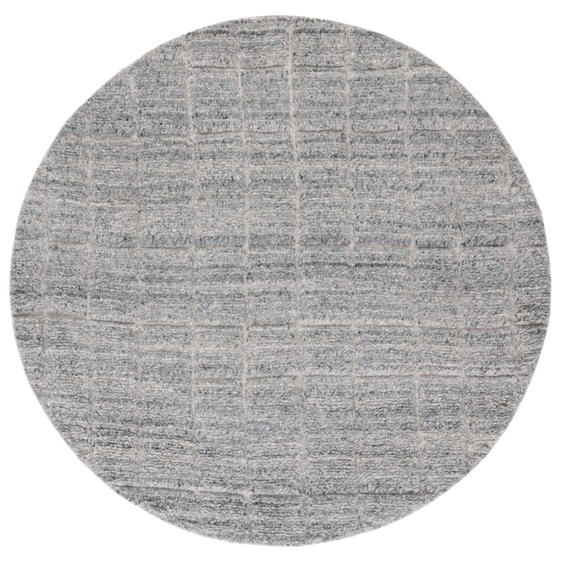 Tonesha Handmade Performance Geometric Rug, Round 6'