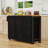Kitchen Island with Extendable Dining Table, 3 Drawers, Power Outlet and Spice Rack-1655505737