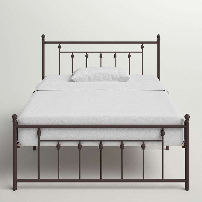 Lit plateforme Alderson, Brun cuivré, Simple