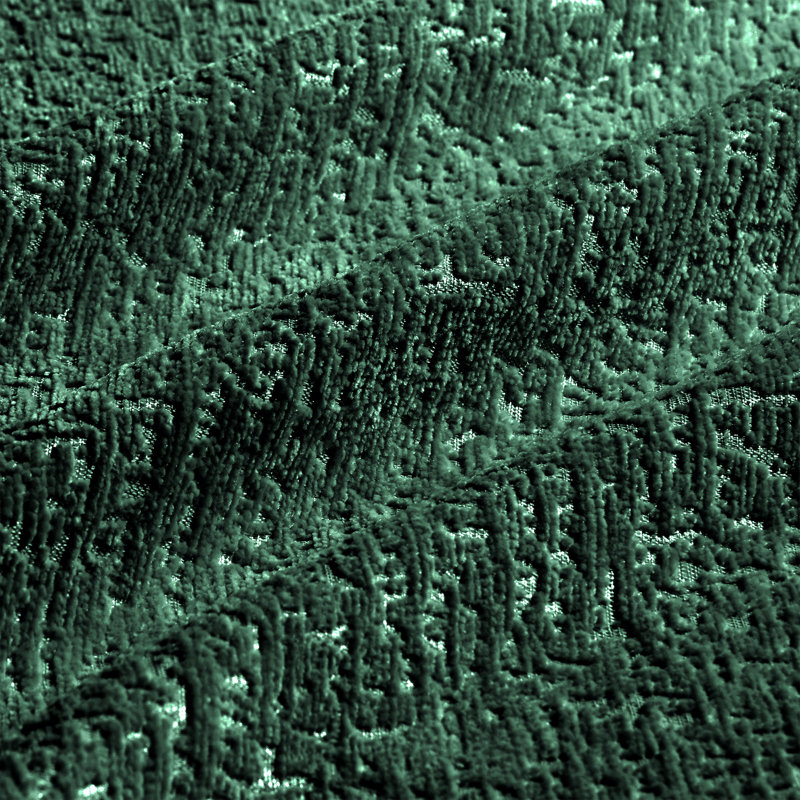 Canapés en chenille vert - Repose-pieds, Vert
