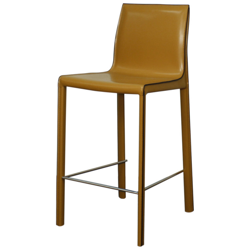 Matawan Upholstered Counter Stool, Chestnut