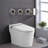 Smart Toilet With Night , Self-Cleaning Nozzle, Heated Seat, Foot Sensor, Remote Control, Led Display Control Bidet ,