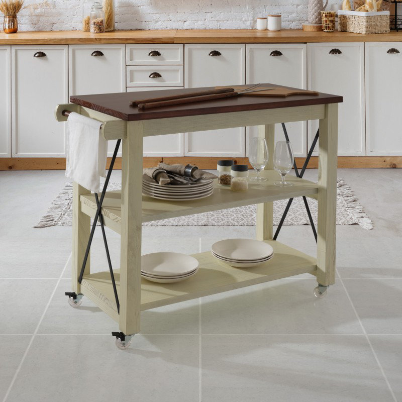 Solid Wood Kitchen Cart