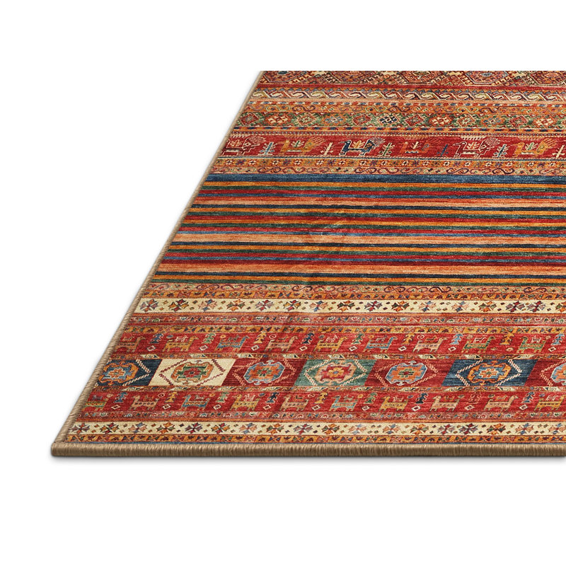 Tapis rouge à motif sud-ouest, Rectangle 7 pi x 9 pi
