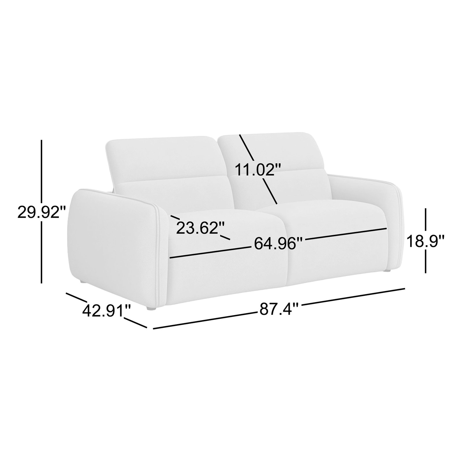 Bayne 87" Upholstered Reclining Sofa, Elite Sand Chenille