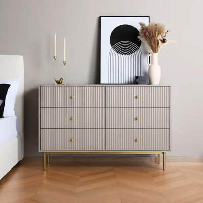 Aimilios 120cm W 6 - Drawer Chest of Drawers