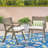 Helen Outdoor Acacia Wood Dining Chair, Gray And Crème-1880052340-1880052341