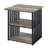 Rustic Industrial And Open Shelves Nightstand 1Pc Metal Frame Durable Bedroom Furniture