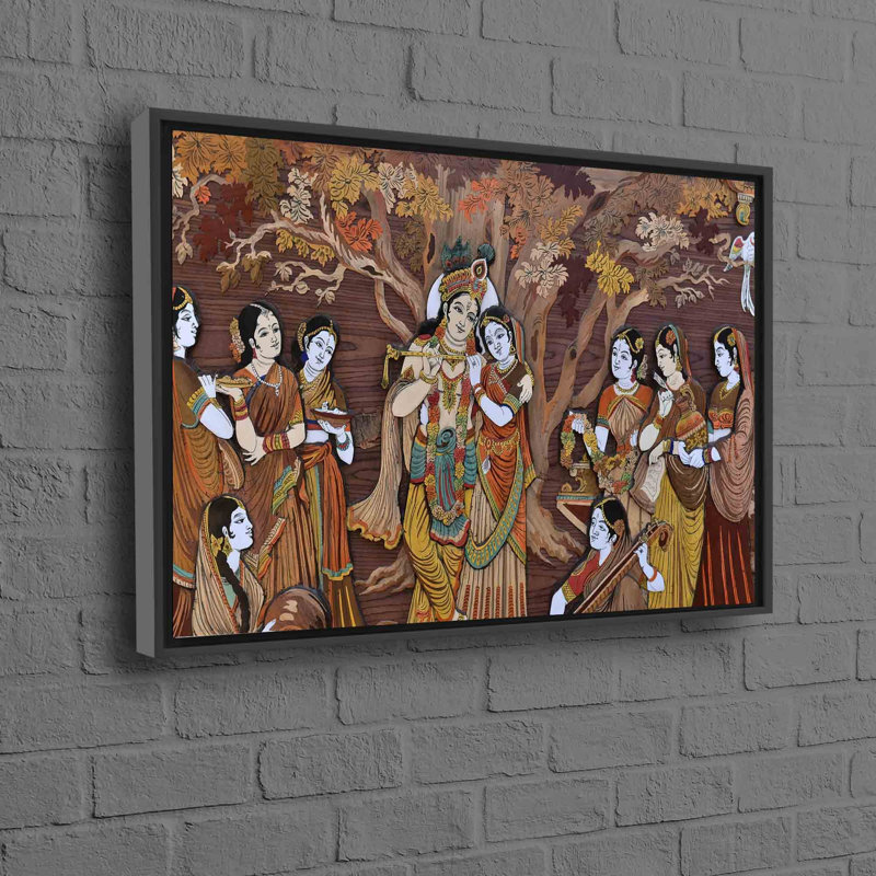 Print on Canvas, 80cm H x 110cm W, Framed Print without Mat, Black